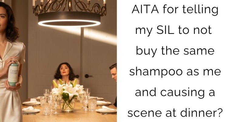 AITA for telling my SIL to not buy the same shampoo as me and causing a scene at dinner?