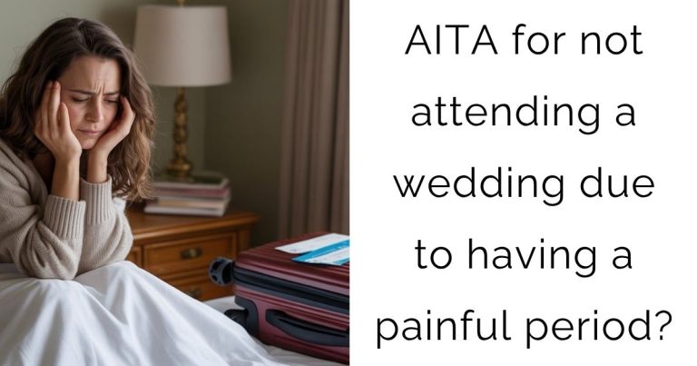 AITA for not attending a wedding due to having a painful period?