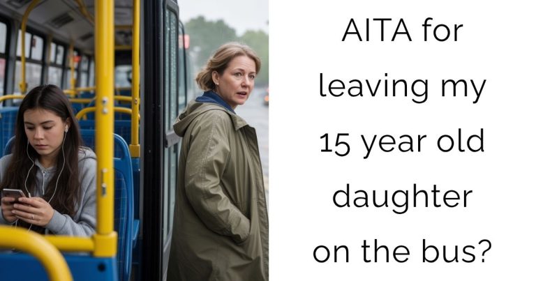 AITA for leaving my 15 year old daughter on the bus?