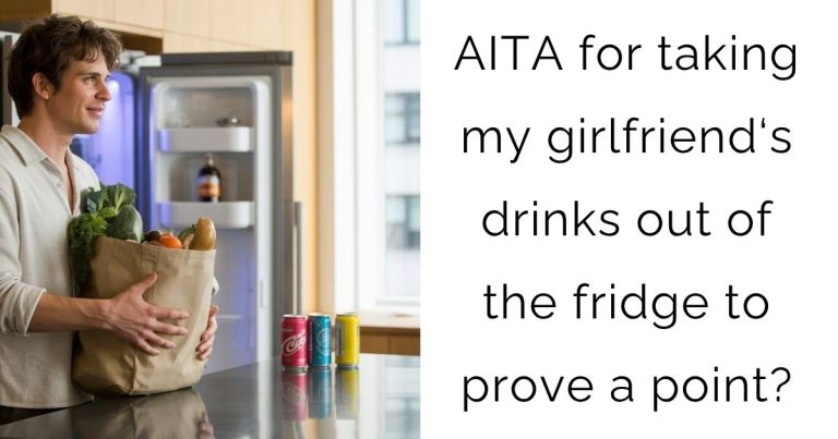 AITA for taking my girlfriend‘s drinks out of the fridge to prove a point?