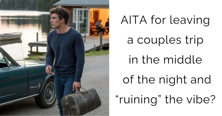 AITA for leaving a couples trip in the middle of the night and “ruining” the vibe?