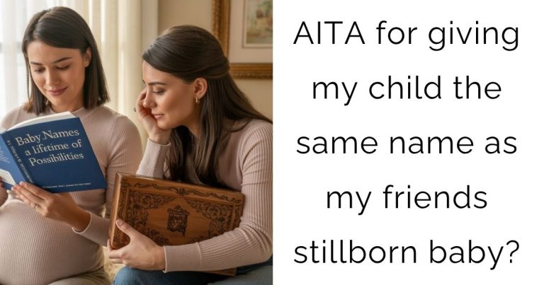 AITA for giving my child the same name as my friends stillborn baby?