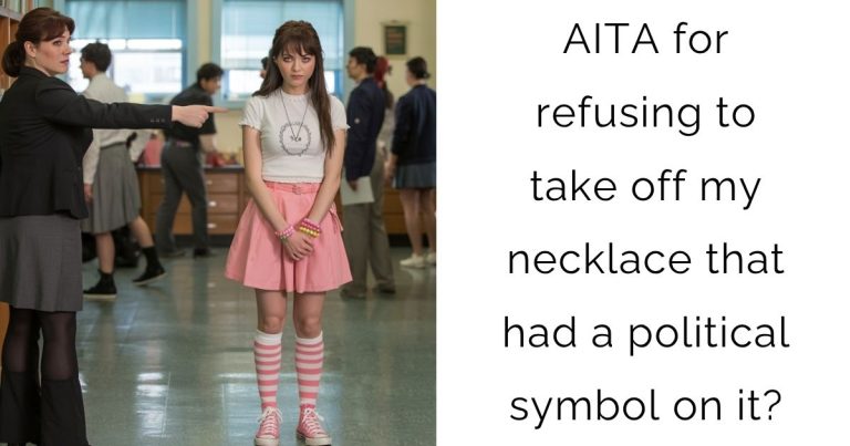 AITA for refusing to take off my necklace that had a political symbol on it?