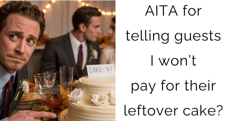 AITA for telling guests I won’t pay for their leftover cake?