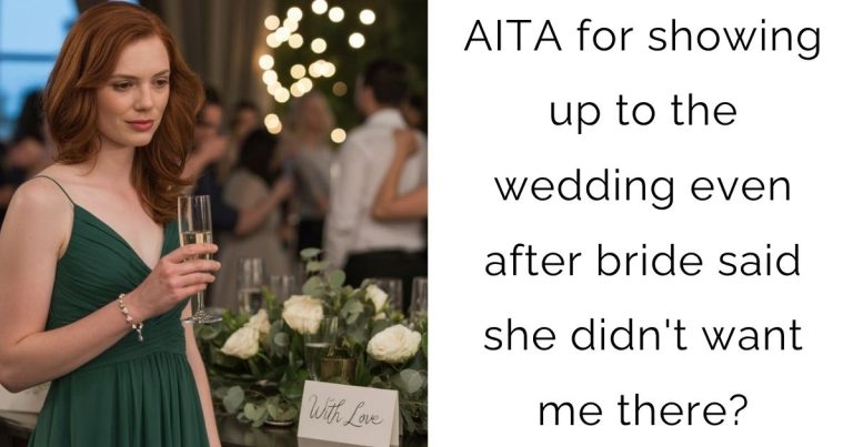 AITA for showing up to the wedding even after bride said she didn’t want me there?