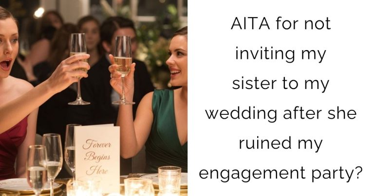 AITA for not inviting my sister to my wedding after she ruined my engagement party?