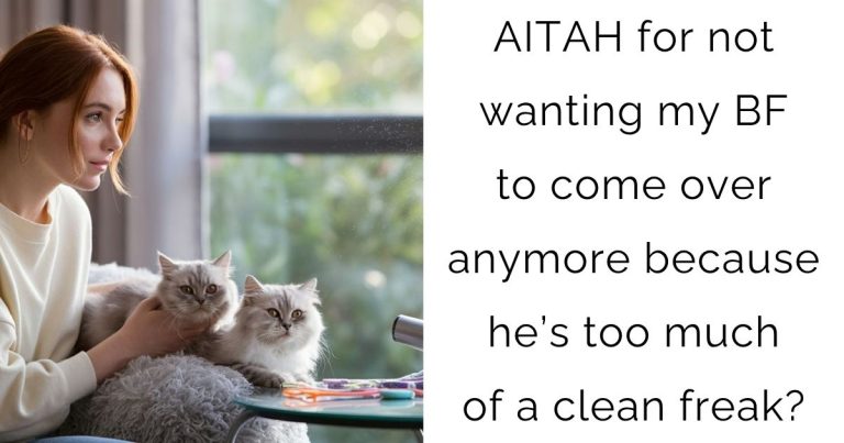 AITAH for not wanting my boyfriend to come over anymore because he’s too much of a clean freak?