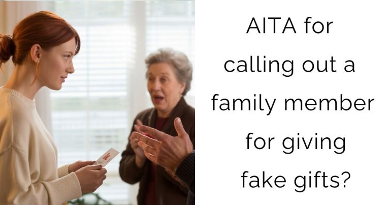 AITA for calling out a family member for giving fake gifts?