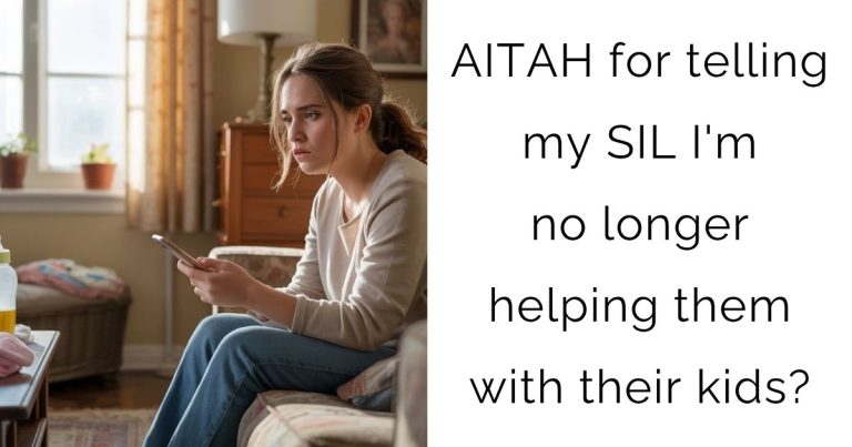 AITAH for telling my SIL I’m no longer helping them with their kids?