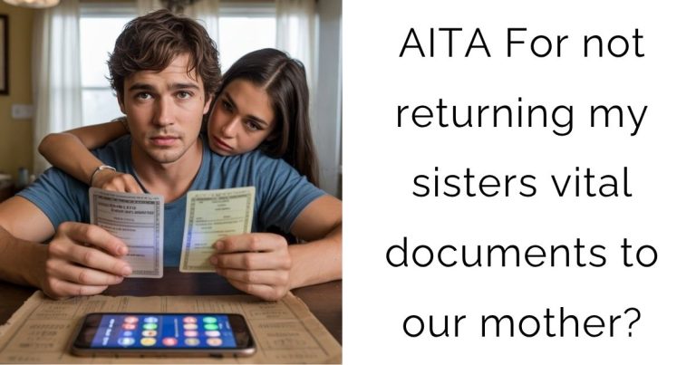 AITA For not returning my sisters vital documents to our mother?
