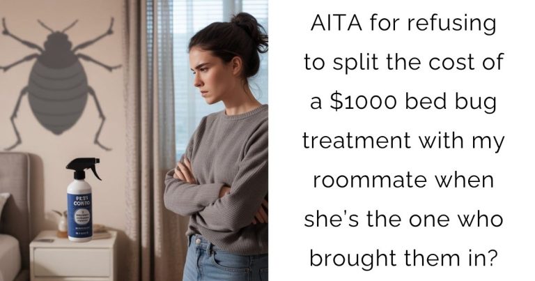 AITA for refusing to split the cost of a $1000 bed bug treatment with my roommate when she’s the one who brought them in?