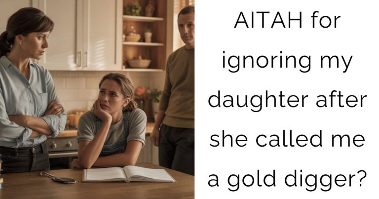 AITAH for ignoring my daughter after she called me a gold digger?