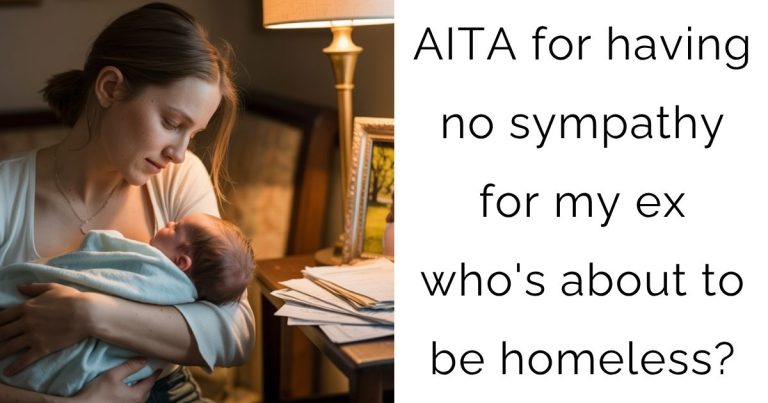 AITA for having no sympathy for my ex who’s about to be homeless?