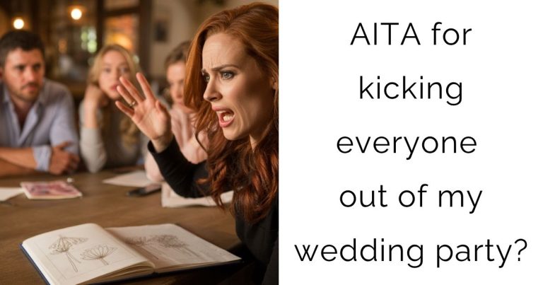 AITA for kicking everyone out of my wedding party?