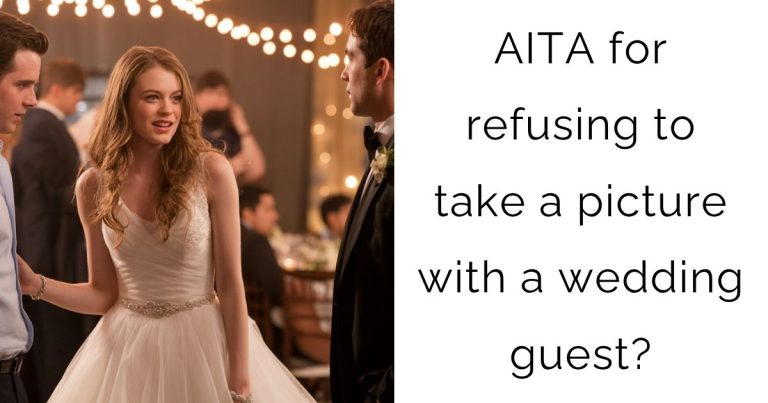 AITA for refusing to take a picture with a wedding guest?