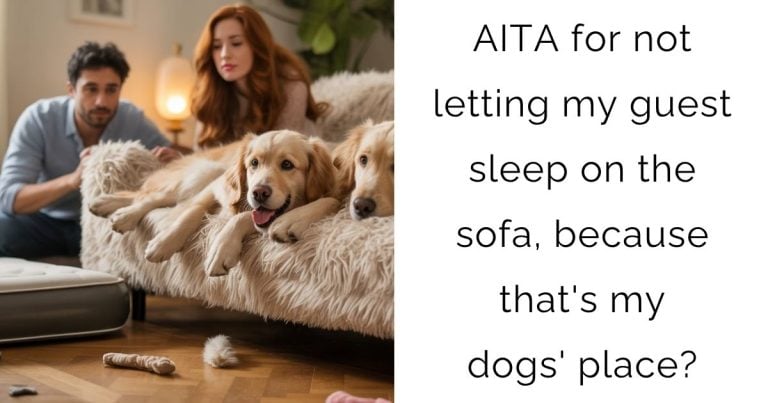 AITA for not letting my guest sleep on the sofa, because that’s my dogs’ place?