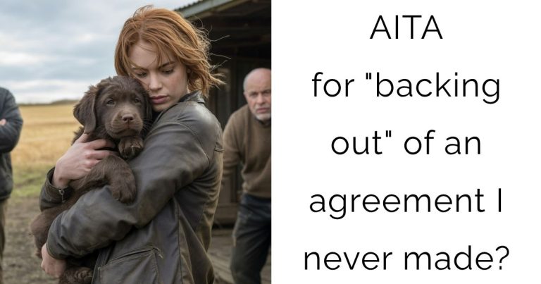 AITA for “backing out” of an agreement I never made?