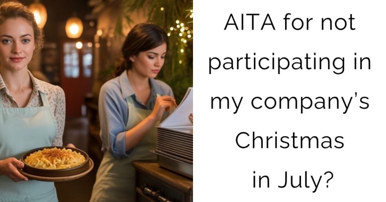 AITA for not participating in my company’s Christmas in July?