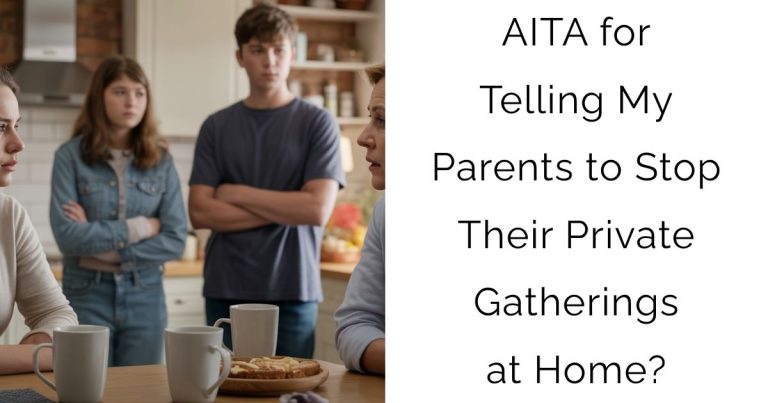 AITA for Telling My Parents to Stop Their Private Gatherings at Home?