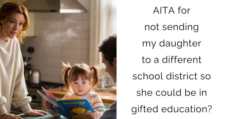 AITA for not sending my daughter to a different school district so she could be in gifted education?