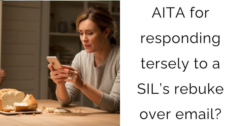 AITA for responding tersely to a SIL’s rebuke over email?