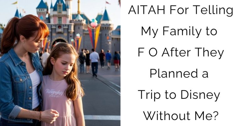 AITAH For Telling My Family to F O After They Planned a Trip to Disney Without Me?