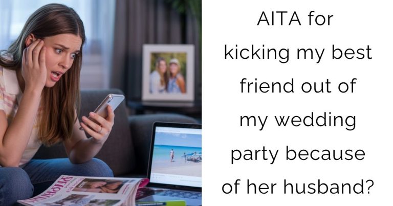 AITA for kicking my best friend out of my wedding party because of her husband?