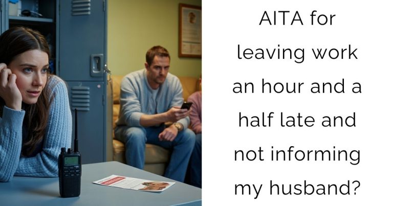 AITA for leaving work an hour and a half late and not informing my husband?