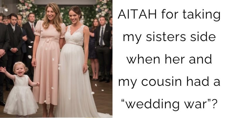 AITAH for taking my sisters side when her and my cousin had a “wedding war”?