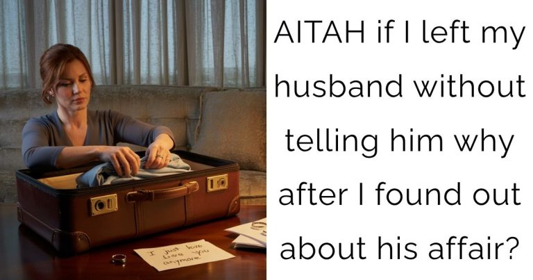 AITAH if I left my husband without telling him why after I found out about his affair?