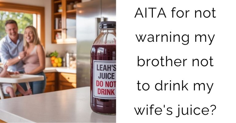 AITA for not warning my brother not to drink my wife’s juice?