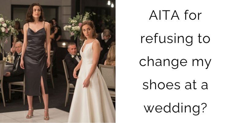 AITA for refusing to change my shoes at a wedding?
