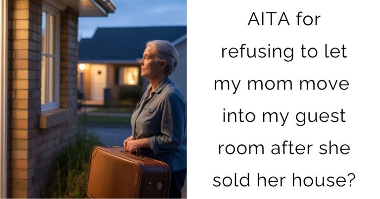 AITA for refusing to let my mom move into my guest room after she sold her house?