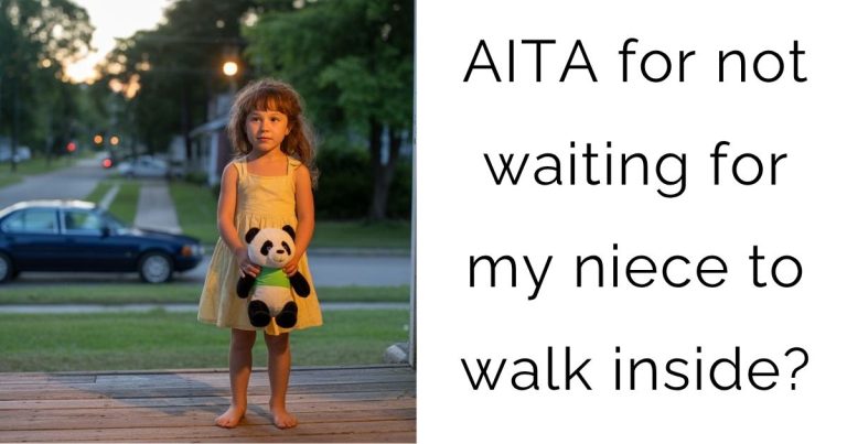 AITA for not waiting for my niece to walk inside?