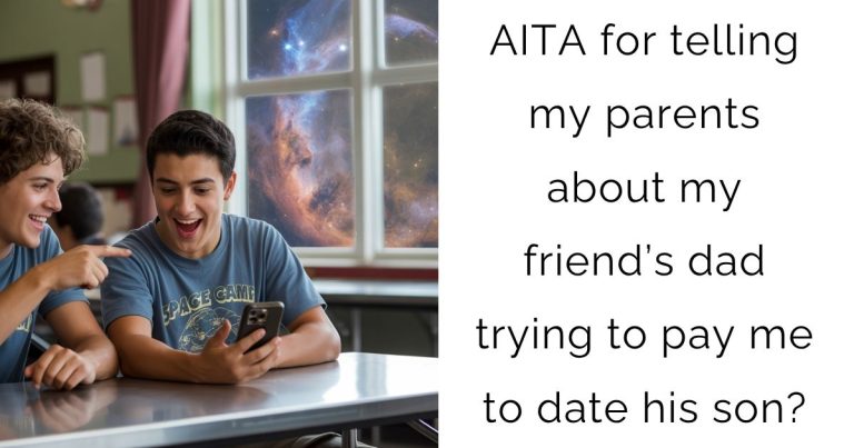 AITA for telling my parents about my friend’s dad trying to pay me to date his son?