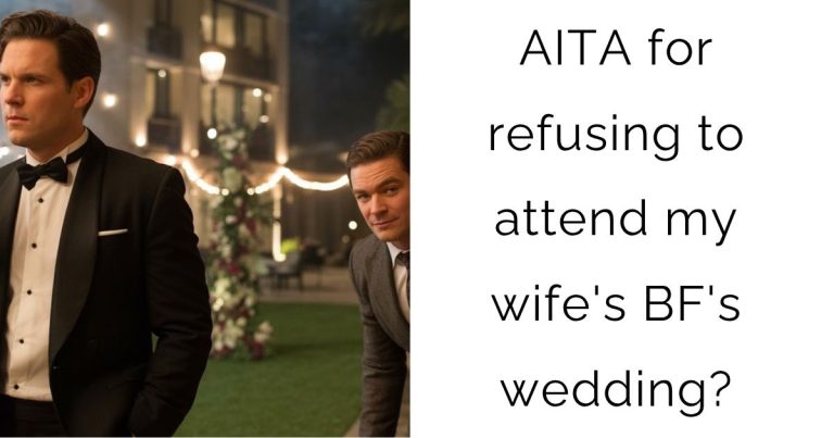 AITA for refusing to attend my wife’s BF’s wedding?