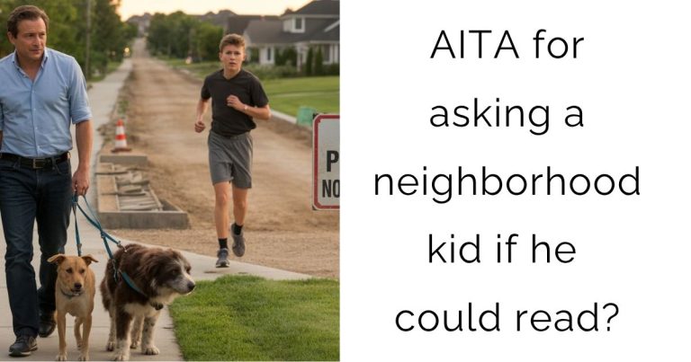 AITA for asking a neighborhood kid if he could read?