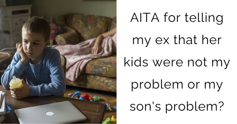 AITA for telling my ex that her kids were not my problem or my son’s problem?