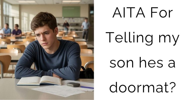 AITA For Telling my son hes a doormat?