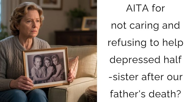 AITA for not caring and refusing to help depressed half-sister after our father’s death?