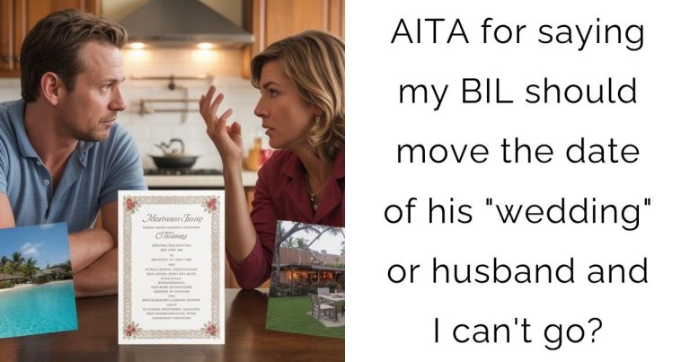 AITA for saying my BIL should move the date of his “wedding” or husband and I can’t go?