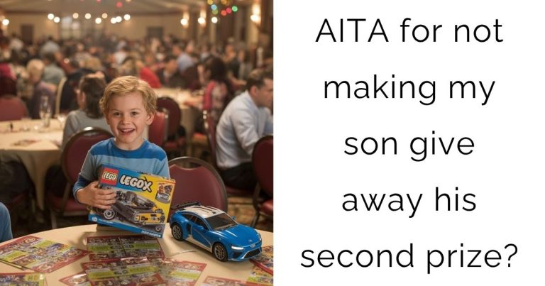 AITA for not making my son give away his second prize?