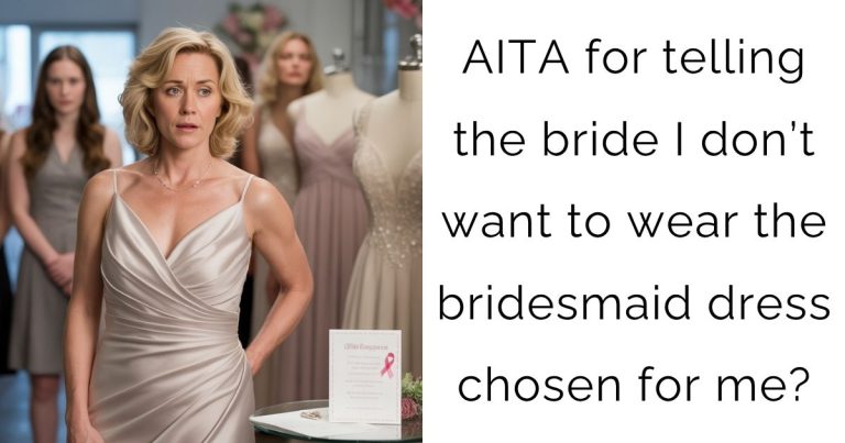 AITA for telling the bride I don’t want to wear the bridesmaid dress chosen for me?