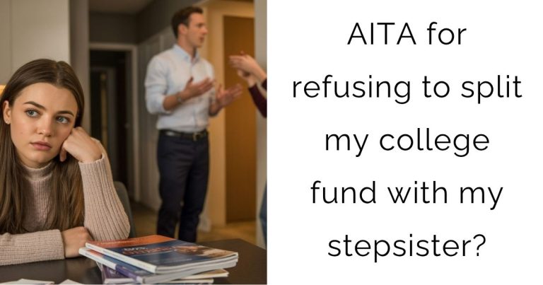 AITA for refusing to split my college fund with my stepsister?