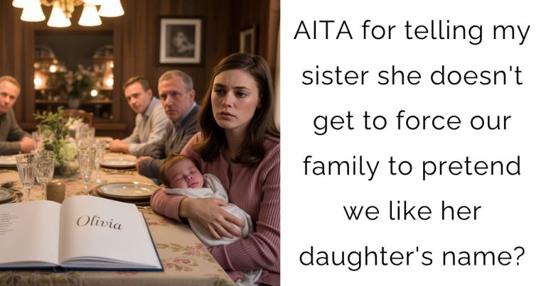 AITA for telling my sister she doesn’t get to force our family to pretend we like her daughter’s name?
