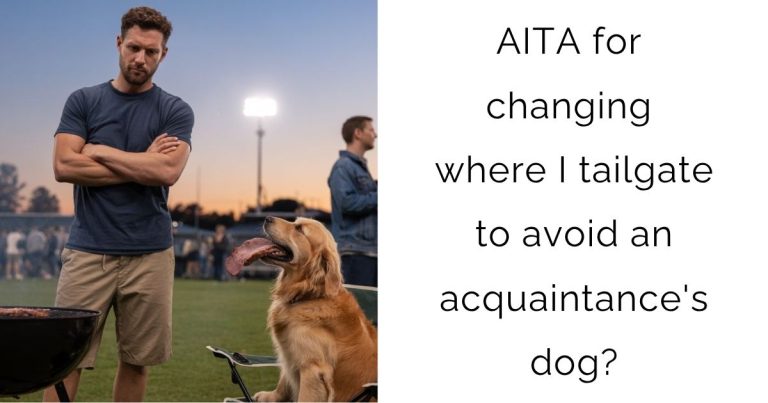 AITA for changing where I tailgate to avoid an acquaintance’s dog?