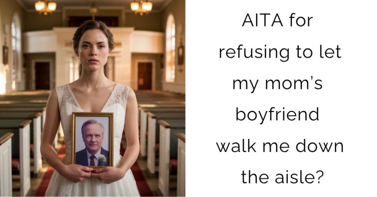 AITA for refusing to let my mom’s boyfriend walk me down the aisle?