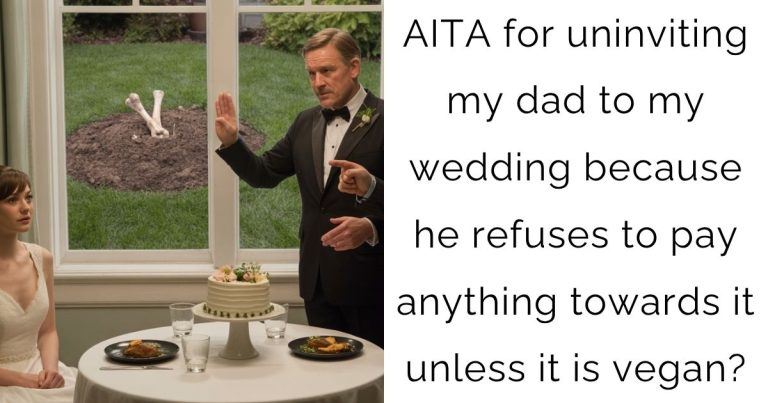 AITA for uninviting my dad to my wedding because he refuses to pay anything towards it unless it is vegan?