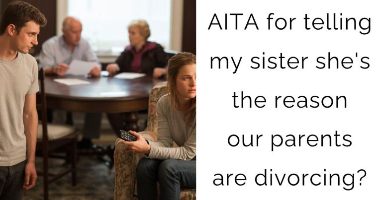 AITA for telling my sister she’s the reason our parents are divorcing?