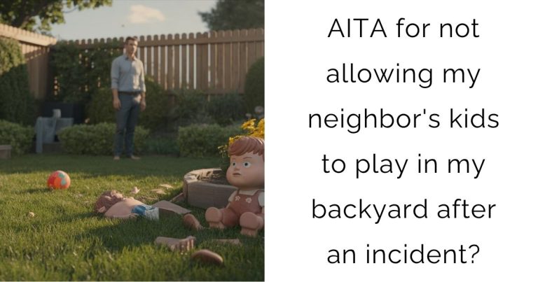 AITA for not allowing my neighbor’s kids to play in my backyard after an incident?